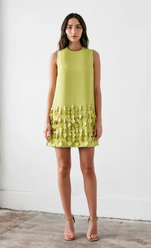 catherine regehr cocktail dresses white christmas dresses Jewel Neck Feather Trim Dress  Catherine Regehr