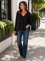 Ecru V-Neck Shirt -50% Off Original $145- Sale $72.50