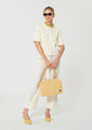Tara Jarmon Gisele Vest Ecru Cotton Top