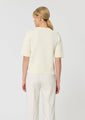 Tara Jarmon Gisele Vest Ecru Cotton Top