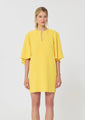 Tara Jarmon Renetta Dress yellow in fluid crepe