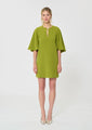 Tara Jarmon Renetta Dress green in fluid crepe