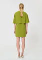 Tara Jarmon Renetta Dress green in fluid crepe