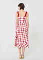 Tara Jarmon Raquelina dress red checkered cotton
