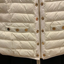 Load image into Gallery viewer, Collarless Down Jacket with Love Stud - Off White
