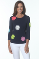 J'envie Knit Sweater with Floral detail