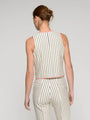 Nuria Ecru Stripe Vest