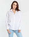 Hinson Wu Larissa Long Sleeve Luxe Linen Cabana Stripes Shirt