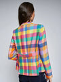 MULTICOLOR GINGHAM PLAID JACKET