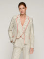 Nuria Ecru Stripe Jacket
