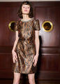 Emily Shalant Tiger Jacquard Mini Dress
