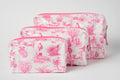 Toile Makeup Bag - Pink - Small
