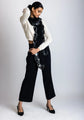 Grapevine Paillette Black Cashmere Scarf Black Sequin & Frill