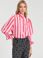 Vilagallo Coral Striped Blouse