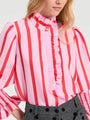 Vilagallo Coral Striped Blouse