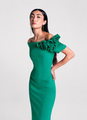 Catherine Regehr Off Shoulder Blanche Gown with Roses Origianal $2,190- FINAL SALE $1095