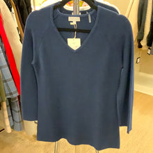 Load image into Gallery viewer, VNeck Cotton Sweater - Navy
