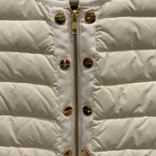 Load image into Gallery viewer, Collarless Down Jacket with Love Stud - Off White
