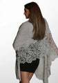 Cognac Gray Melange Wool Scarf Gray Bold Lace