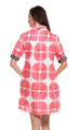 Dizzie Lizzie Chatham Dress Pink White Palm Frond