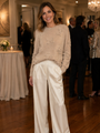 Frisson Bow Motif Cashmere Sweater
