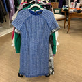 Tweed Dress - Royal Blue