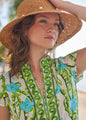 Bella tu Lana Cap Sleeve Caftan In Blooming Blue