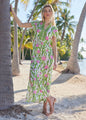 Bella tu Lana Cap Sleeve Caftan In Blooming Pink