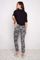 UP! LACEY TECHNO PETAL-SLIT ANKLE PANT