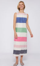 Load image into Gallery viewer, DRESS LIANA MULTICOLOUR STRIPES LINEN
