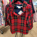 Plaidly Cooper Ruffle Neck Top - 3/4 Sleeve