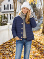 Cortland Park Delray Jacket-Navy/Toffee