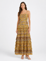 Sal Rosa Pink Frill Maxi Dress-Yellow Floral Original $315- FINAL SALE $157.70