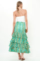 Oliphant Ruffle Maxi Skirt- Ascot Teal