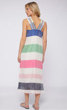 Load image into Gallery viewer, DRESS LIANA MULTICOLOUR STRIPES LINEN
