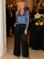 Caroline Rose Satin Wide Leg Pant -50% Off Original $245 - Sale $122.50
