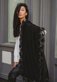 Grapevine Paillette Black Cashmere Scarf Black Sequin & Frill