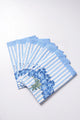 Blue Hydrangea Blockprint Napkins, Set of 4
