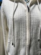 Load image into Gallery viewer, Cashmere Eyelet Zip Hoodie
