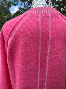 Cashmere Crewneck Sweater with Back Detail