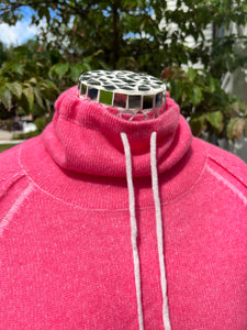 Cashmere Drawstring Funnel Neckl with Back Detail