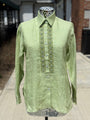 Bella tu Pearl Flower Shirt In Green