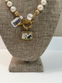 Lisa Taylor Freshwater Baroque Pearl Necklace with Antique Terrier Essex Crystal
