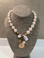Lisa Taylor Baroque Pearl Necklace with Antique Locket, Horse, and Pearl
