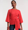 Frances Valentine Whitney Wrap Top Red