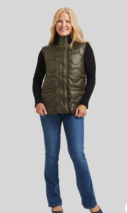 Quilted Go To Vest Olive