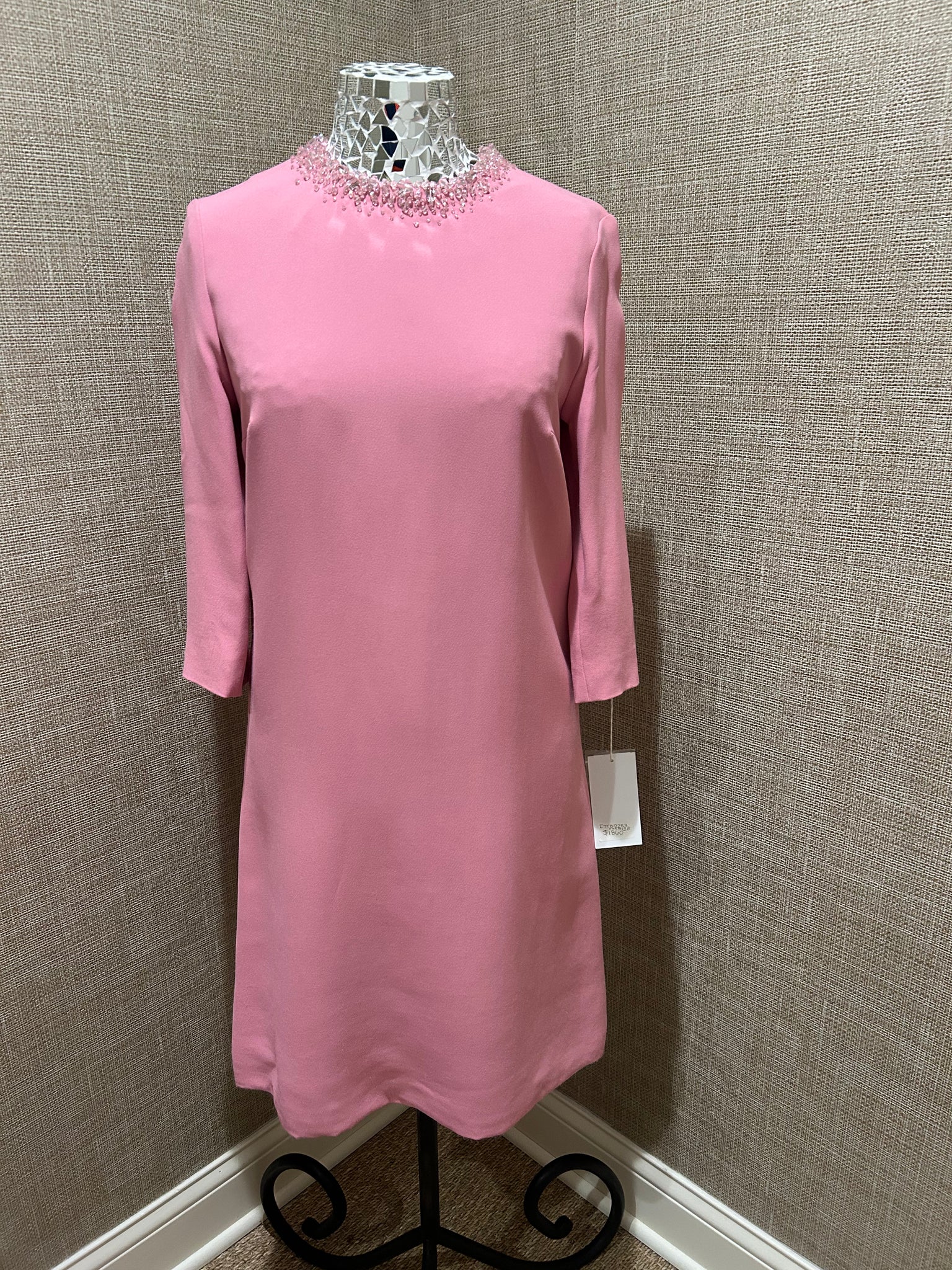 strapless open back dress Scattered Crystal Jewel Neck 3/4 Sleeve Dress-50%Off-Original $1860 – Shop  Cindy Halle