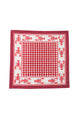 Lobster Red Gingham Blockprint Napkins, Set of 4