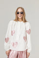 Lanhtropy Cupid Linen Shirt - Off-White with Metallic Peach Fuzz
