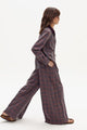 Super Culotte Twill Pants- Blue Prince of Whales